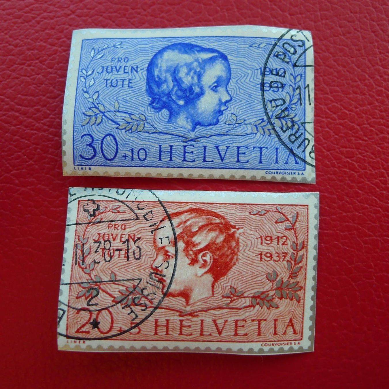 Alle Briefmarken: 1937, J83I+J84I saubere Blockausschnitte, Kat: 70.- – Gebraucht aus Sursee von Luzernerraute