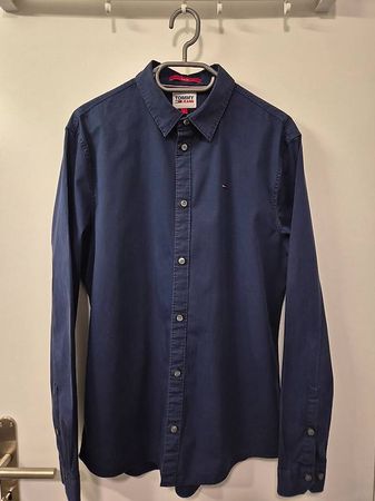 Tommy Hilfiger Herrenhemd Slim Fit - Gr. L, navy