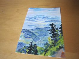 No 10 antike Postkarte  Sihltal und Alpen AB NUR 75 RP