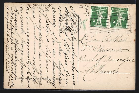 Cartoline postali: AK Genéve, La Place Neuve, 1916 – Usato da Berlin venduto da bartko-reher 1