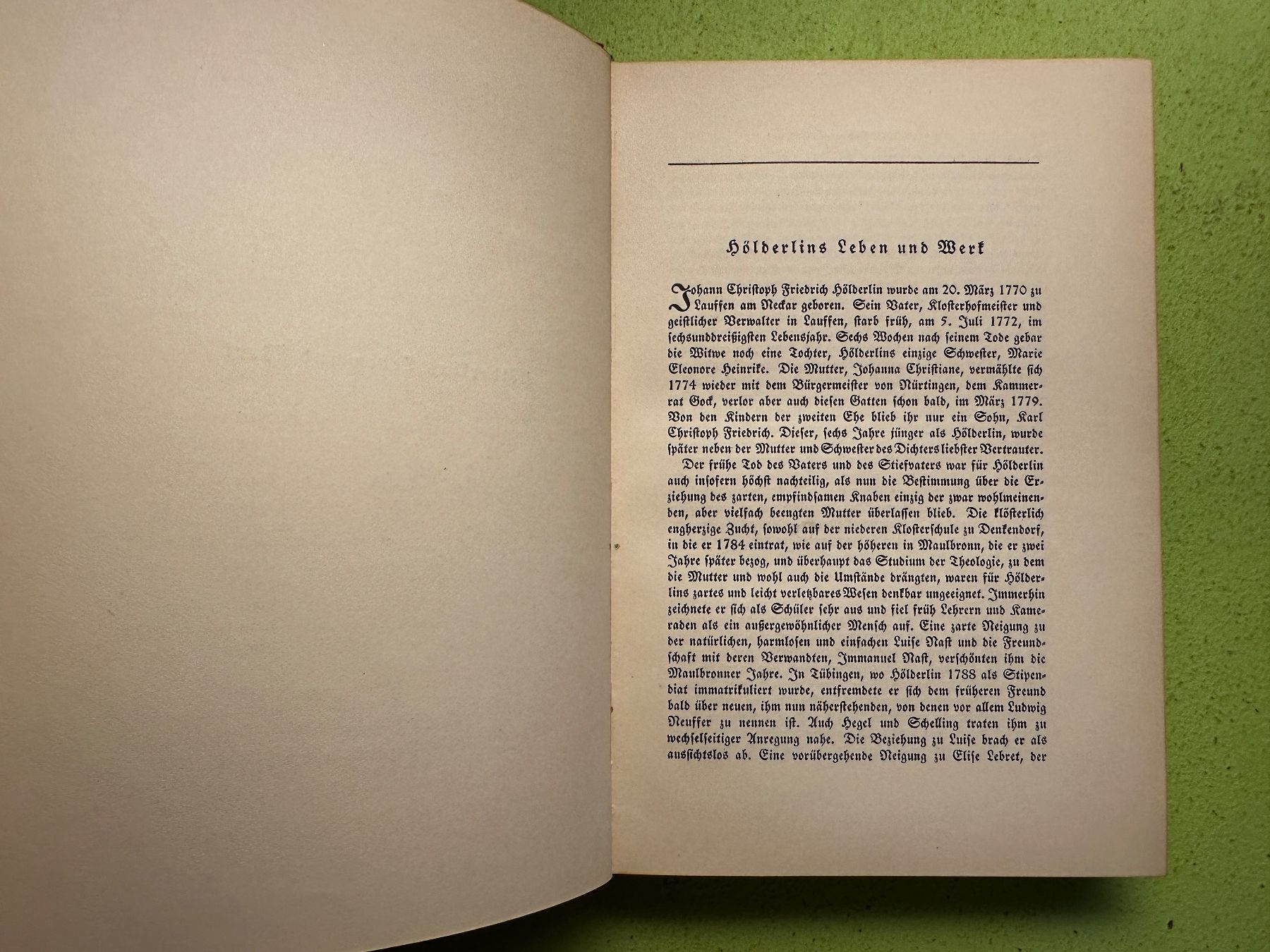 Libri: Will Vesper (Hrsg.): Hölderlins Werke. – Usato da Zürich venduto da allp 2