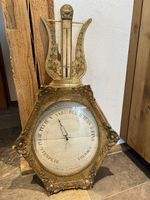 Antiker Barometer nach Toricelli mit Thermometer Höhenmesser