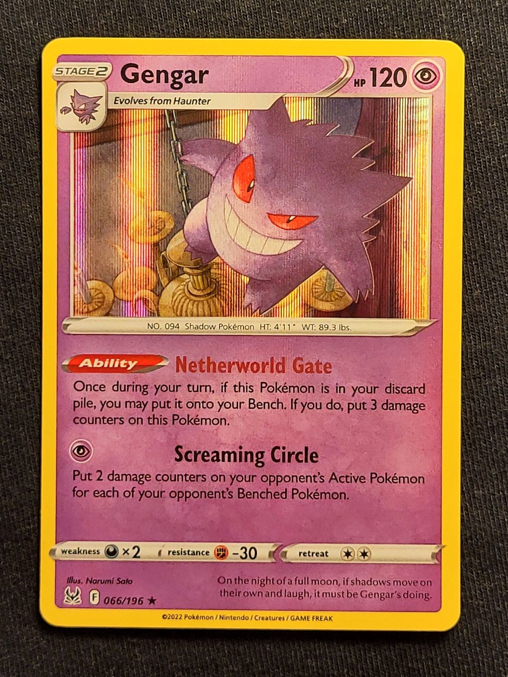 Pokémon Carte collezionabili: 🇬🇧 Gengar 066/196 – Usato da Grindelwald venduto da lego9