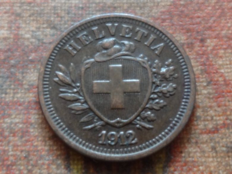 Tutti le monete: 1 Rp. 1912  (B) – Usato da Romanel-sur-Lausanne venduto da Swift13