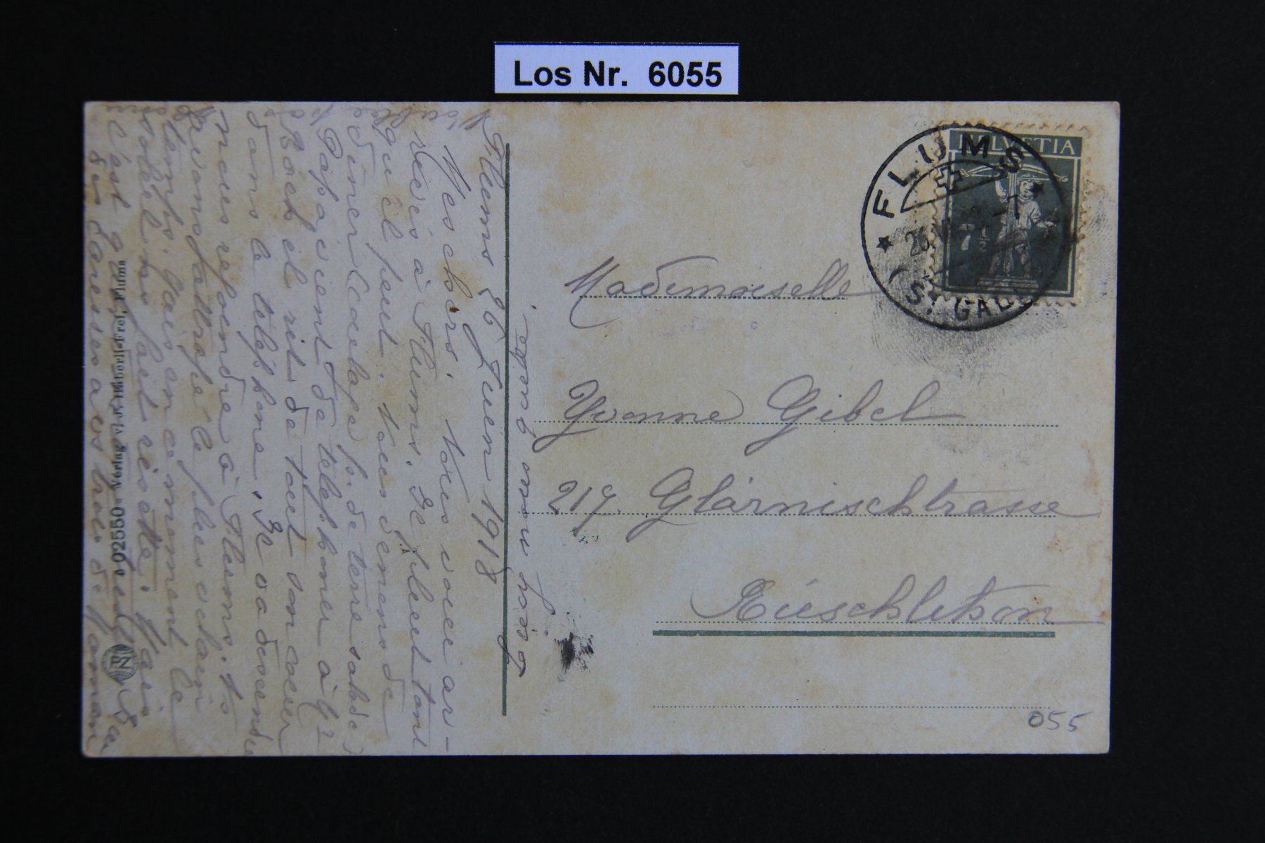 Ansichtskarten: Ansichtskarte Flums um 1915                         Los 6055 – Gebraucht aus Volken von jukon65 1