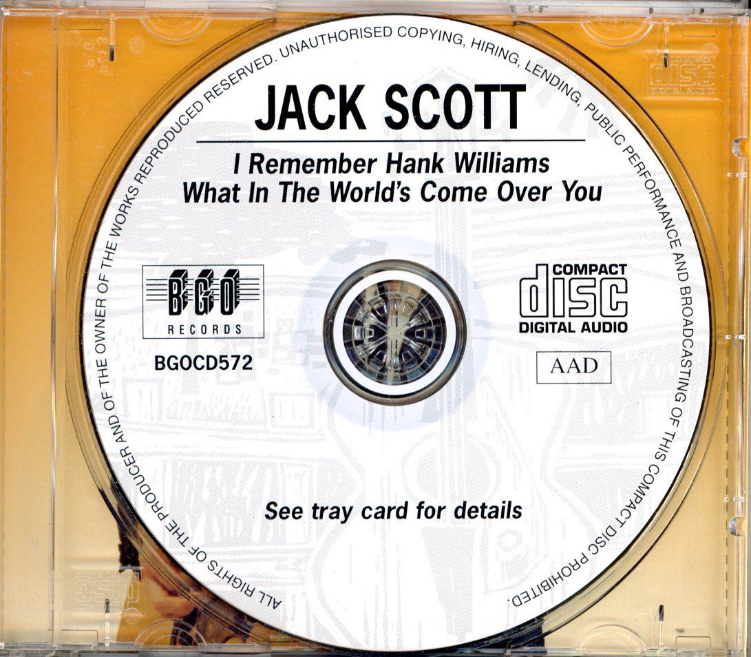CDs: CD - JACK SCOTT I Remember Hank Williams & What In The World – Neu (gemäss Beschreibung) aus Morges von evnocha3 3