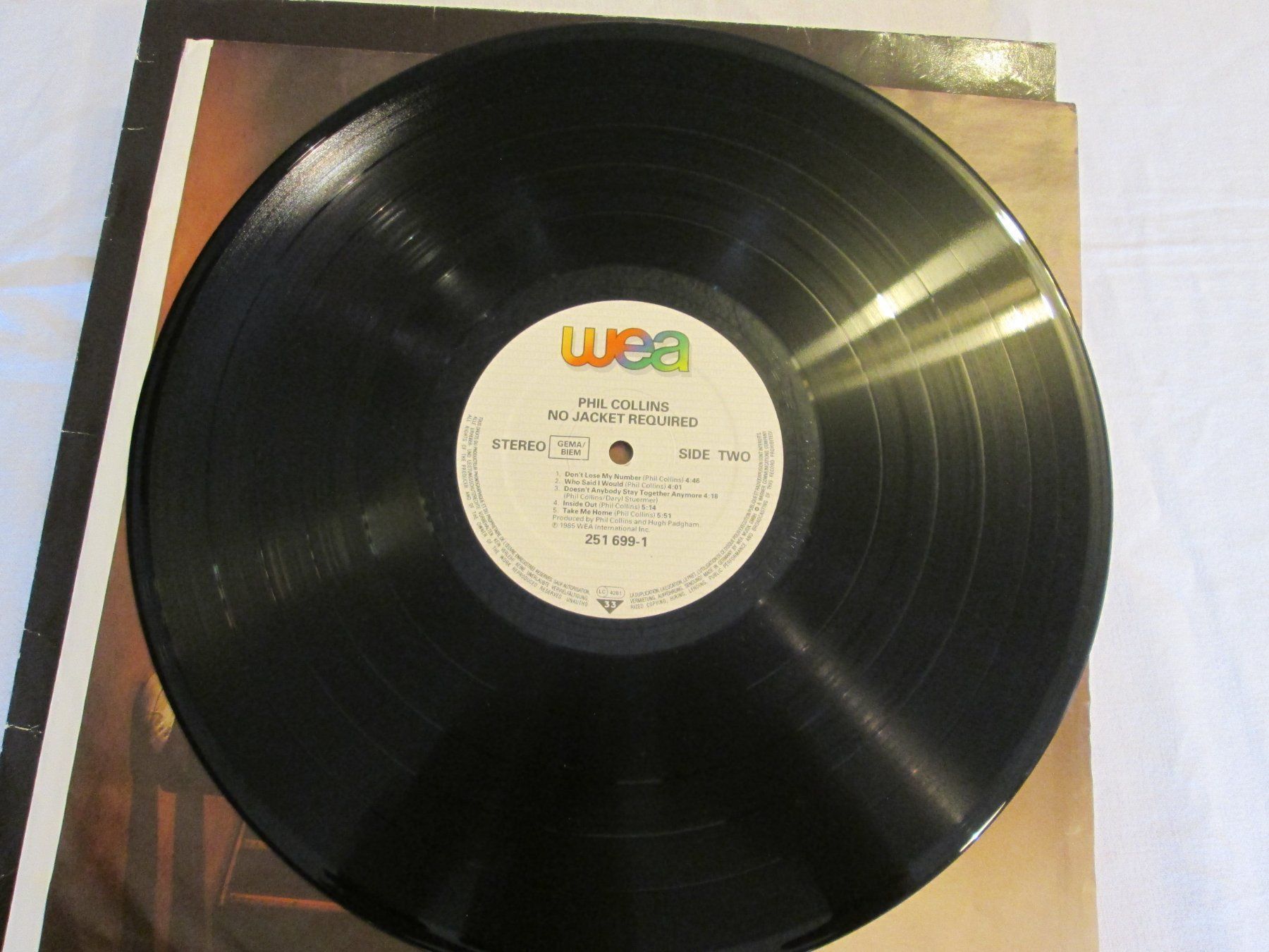 Dischi in vinile: Phil Collins No Jacket Required Vinyle 33t – Usato da la Chaux-de-Fonds venduto da Lampe 3