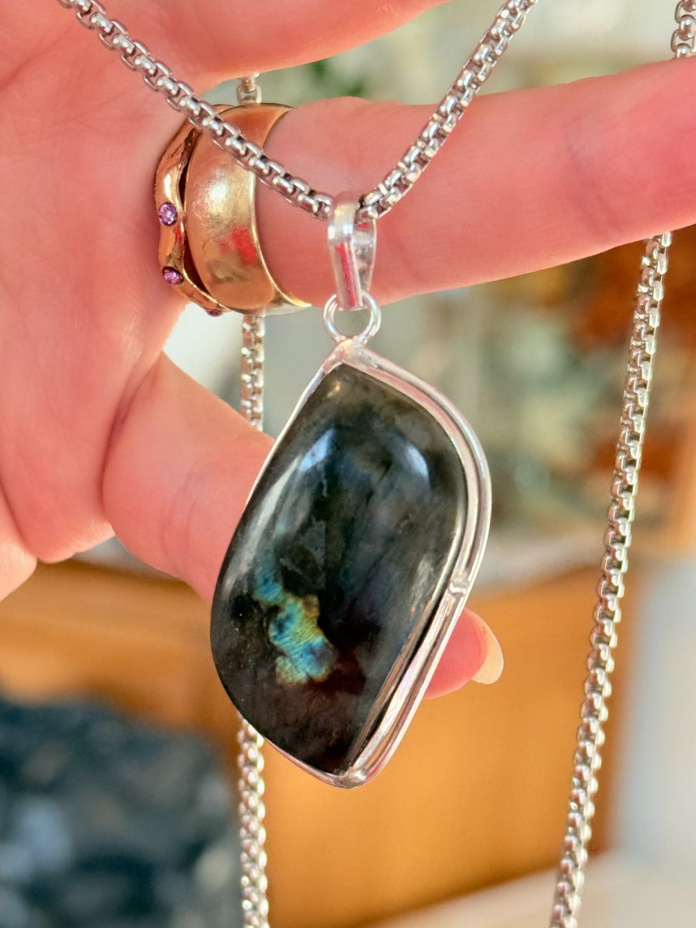 Catenine: Collier avec labradorite unique, fait main! – Nuovo e nell'imballaggio originale da Genève venduto da AGBERG