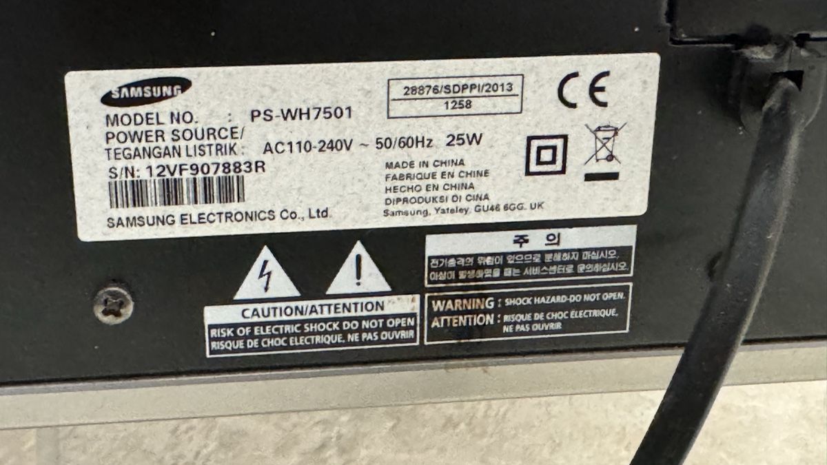 Samsung Home Cinema: Wireless & Active Subwoofer, Samsung Model No. : PS-WH7501 G – Usato da St.Gallen venduto da gauwo 3