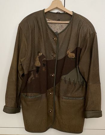 Trachten Lederjacke Grösse 42, Echtleder