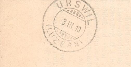 Tutti i francobolli: Brief, Oberkirch - Urswil LU 1910 – Usato da Wolhusen venduto da Curver9 1