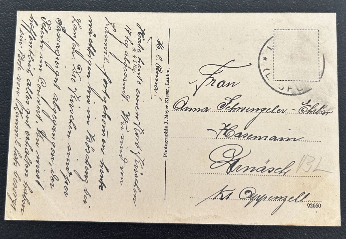 Cartes postales: AK Laufen  – D'occasion à Horw par Tellbub 1