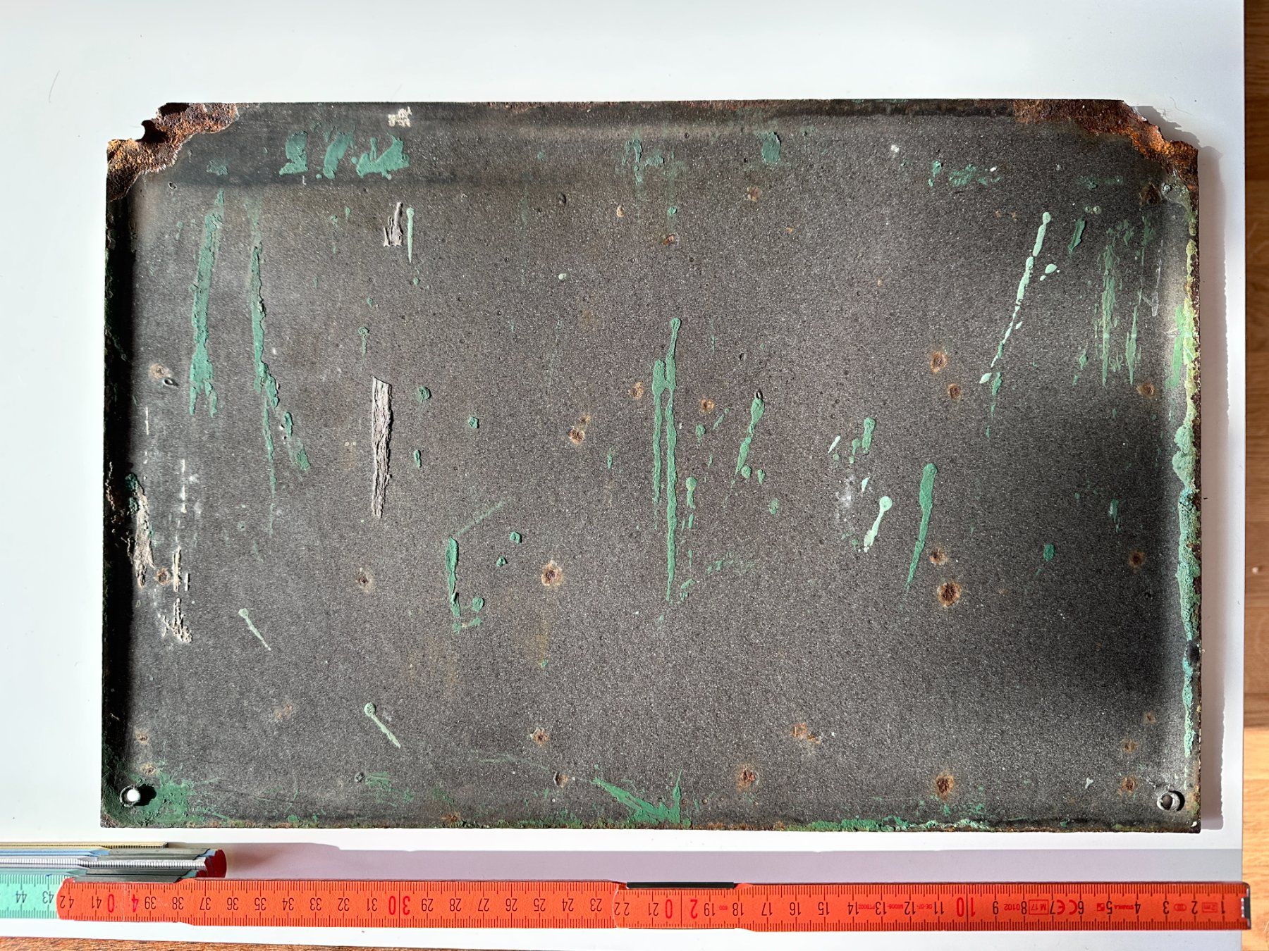 Insegne: Plaque émaillée - Panneau d'interdiction vintage rare – Usato da Sorengo venduto da Littman 1