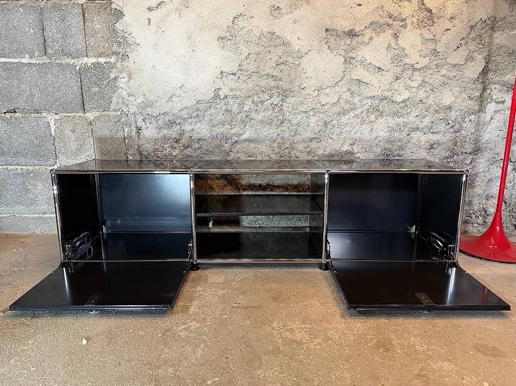 USM Mobili TV: USM Haller Lowboard TV Möbel schwarz – Usato da Schalunen venduto da Schwende2 4
