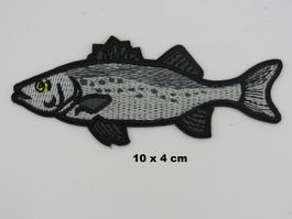 FISCH - Aufnäher - Aufbügler - Stickerei - 10x4cm
