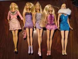5 Barbie Mattel Puppen Vintage 7