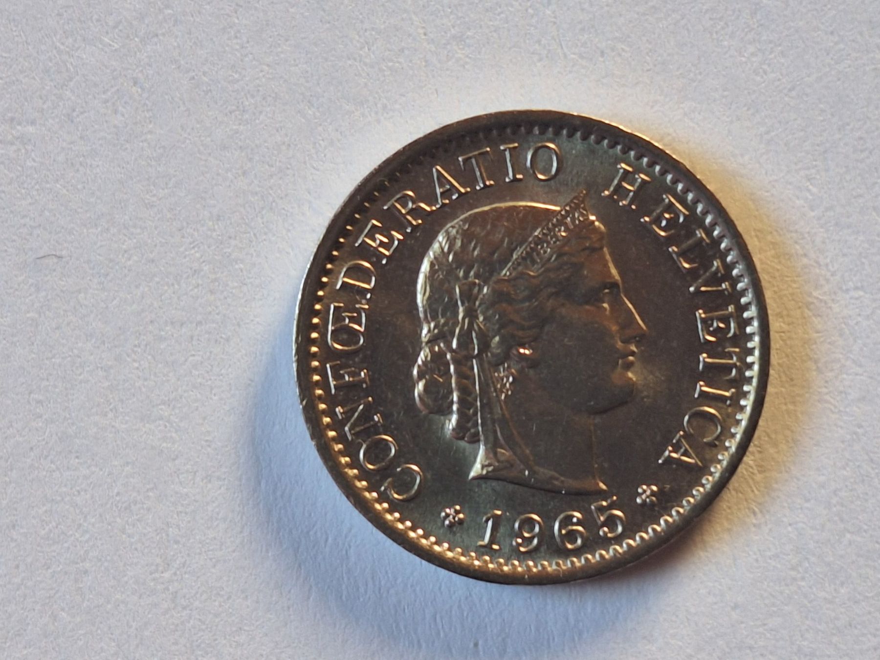Alle Münzen: 5cts 1965 VZ – Gebraucht aus Couvet von zeze03