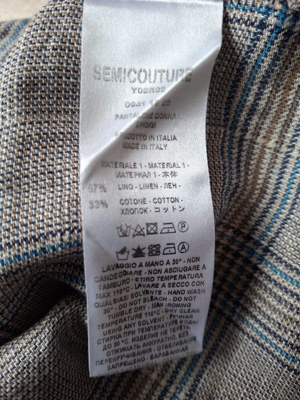 Hosen: SEMI COUTURE Hose, Gr. 40, kariert – Gebraucht aus Klingnau von vollmond36 5