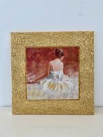 Gemälde: Ballerina mit Goldrahmen