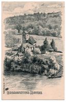 Bremgarten-Kirche, Künstlerkarte Haller, 1908