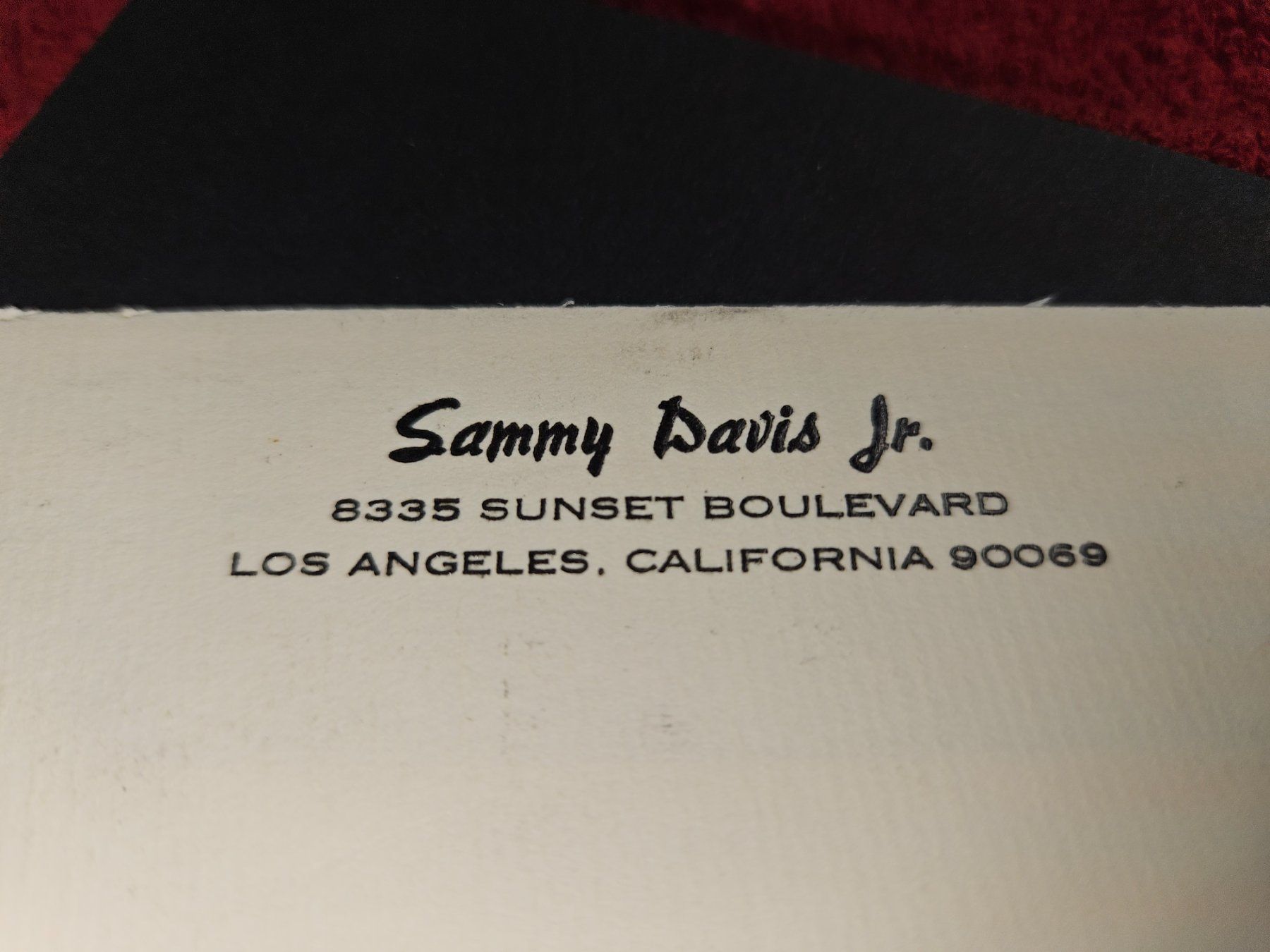 Autogramme: Sammy Davis Jr. Brief, handsigniert m. Couvert Calif. 1977 – Gebraucht aus Gunzwil von Charro03 5