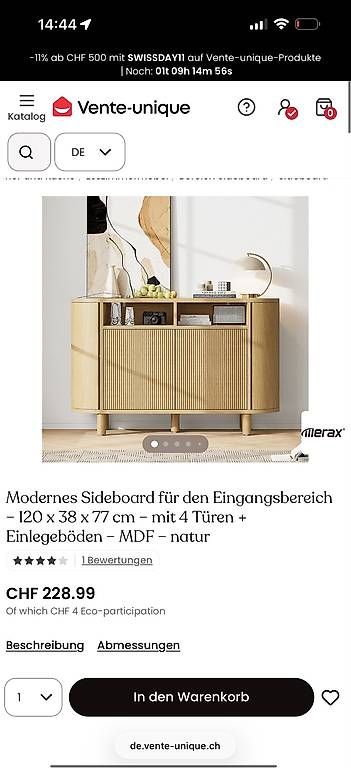 Commodes: Modernes Sideboard Holz – D'occasion à Basel par Mawski 1