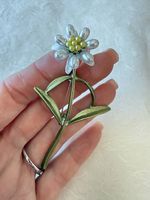 Edelweiss Brosche elegant filigran Alpen Stil