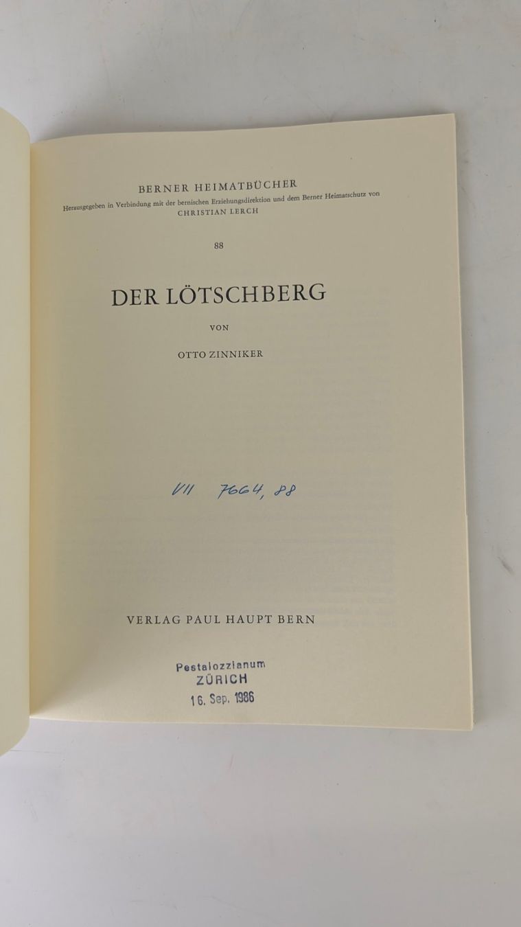 Libri: Berner Heimatbücher: Der Lötschberg – Usato da Zürich venduto da axolottchen 3