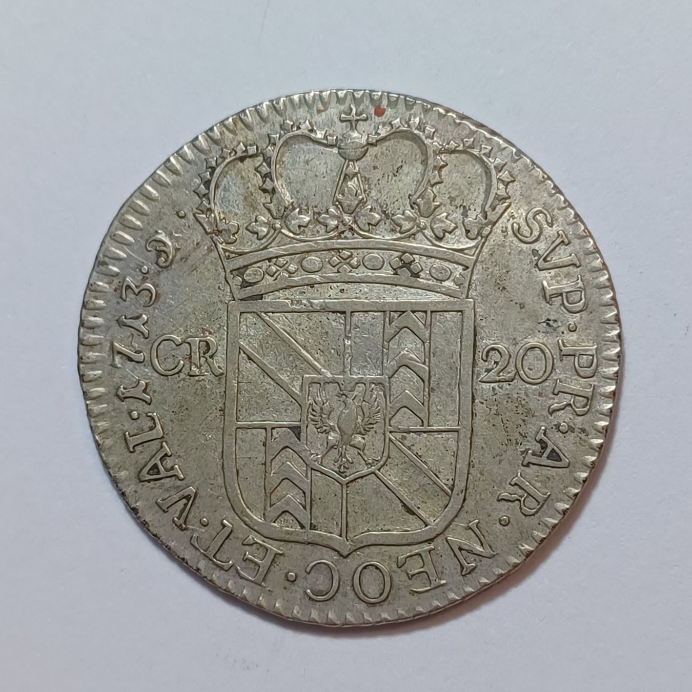 Tutti le monete: 20 Kreuzer 1713 Neuenburg – Usato da Pfäffikon ZH venduto da Schweizer_Muenzen 1