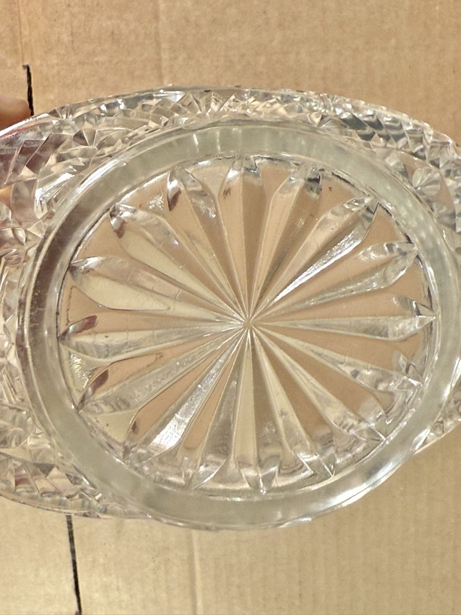 Ciotole: Vintage OBERGLAS Austria Crystal Basket – Usato da Lausanne venduto da vas_mbk2 4