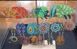 Diamond Painting boucles d'oreilles diverses 1 neuves/Diamon