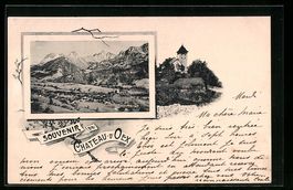 Chateau-d-Oex, Blick auf den Ort und Kir