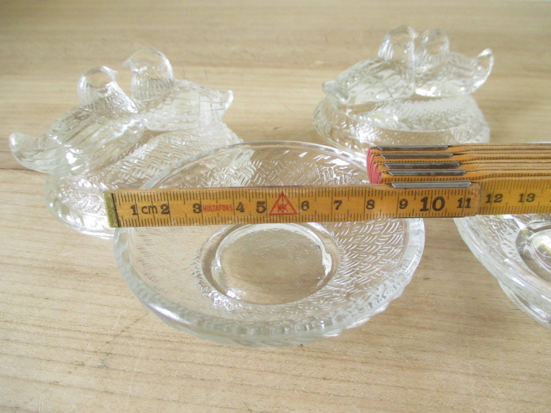 Bicchieri: 2 alte Deckeldose Pressglas, Glas Vogel Pärchen – Usato da Rorschacherberg venduto da Marubium 3