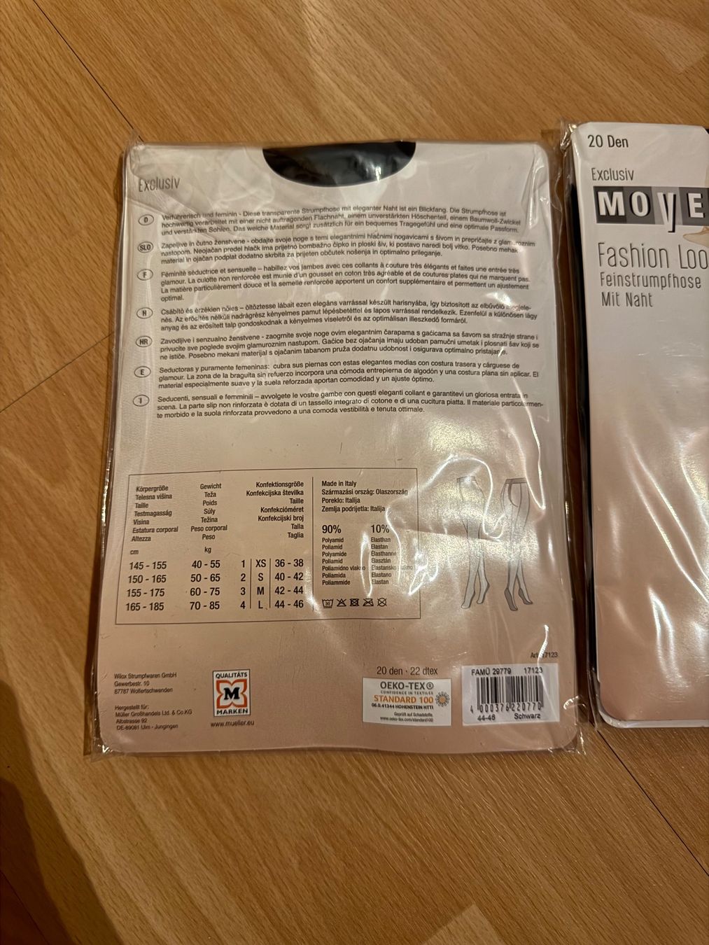 Calze & Collant: Feinstrumpfhose mit Naht Gr. L schwarz – Nuovo e nell'imballaggio originale da Grosswangen venduto da shoes.bags.and.co 2