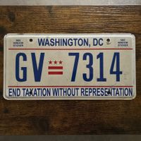 🇺🇸 U.S. Autoschild, Washington D.C. GV 7314 - ORIGINAL 