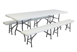 Gardeko Festbankgarnitur 240 cm Festbank klappbar Klapptisch