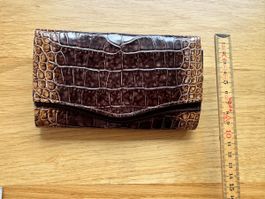 Portemonnaie Kroko braun Damen neu
