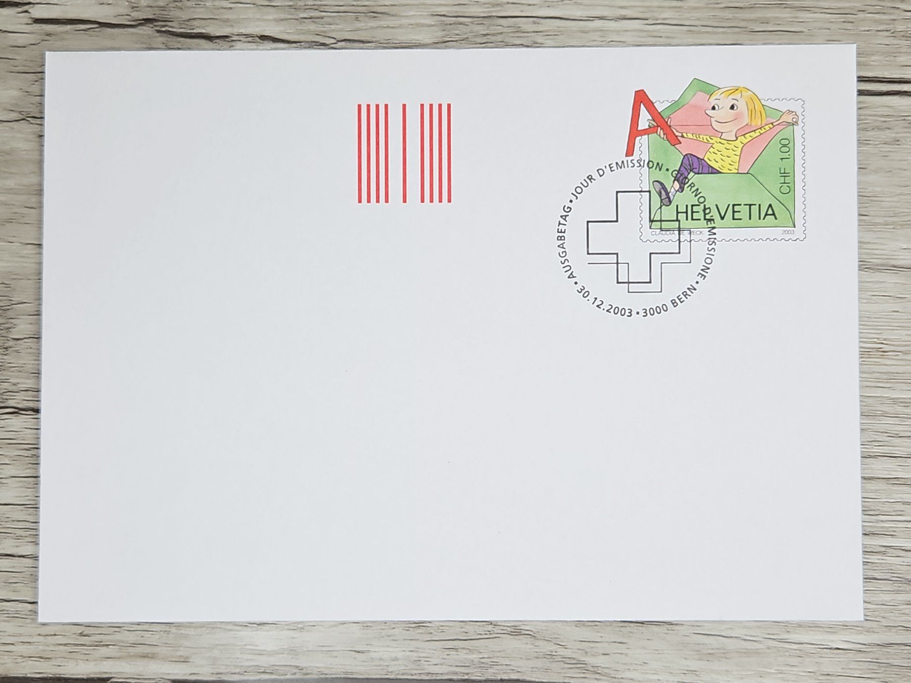 Tutti i francobolli: CL03 Enveloppe + Timbre Suisse 2003 – Usato da Cousset venduto da Patrick_Collections