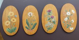 Wiesenblumen, Öl auf Holz 20x11 cm