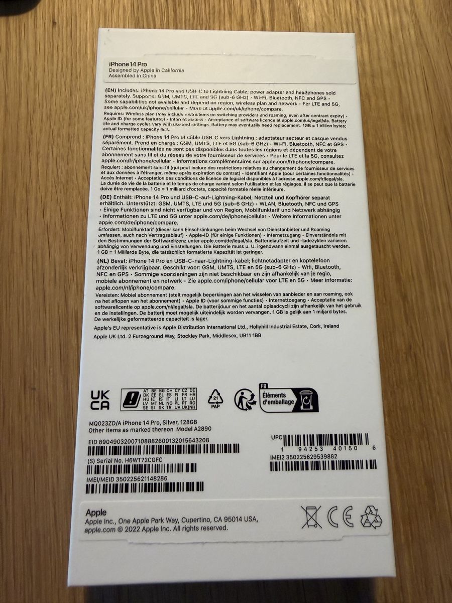 Apple Telefoni cellulari / Smartphones: iPhone 14 Pro weiss 128gb Display defekt – Difettoso da Wangen b. Olten venduto da Mario70 9