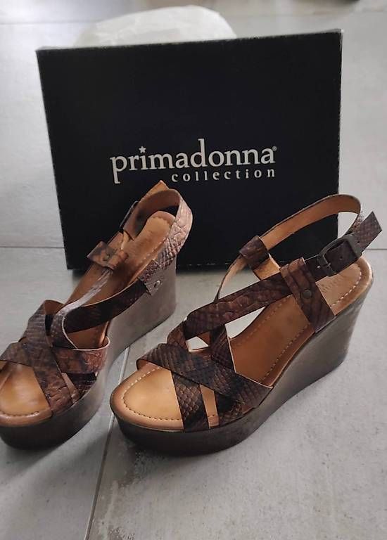Damenschuhe: Sandales compensées Primadonna Collection en cuir T39 – Neu (gemäss Beschreibung) aus Genève von Brachiopode 6