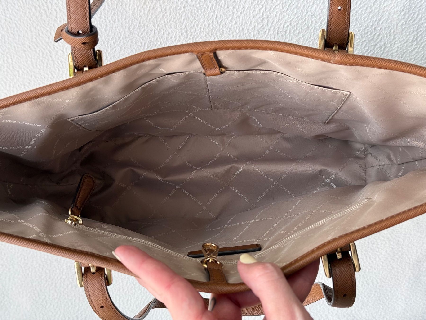 Michael Kors Borse da donna: Brauner Leder Shopper von Michael Kors – Usato da Endingen venduto da lisous.closet 4