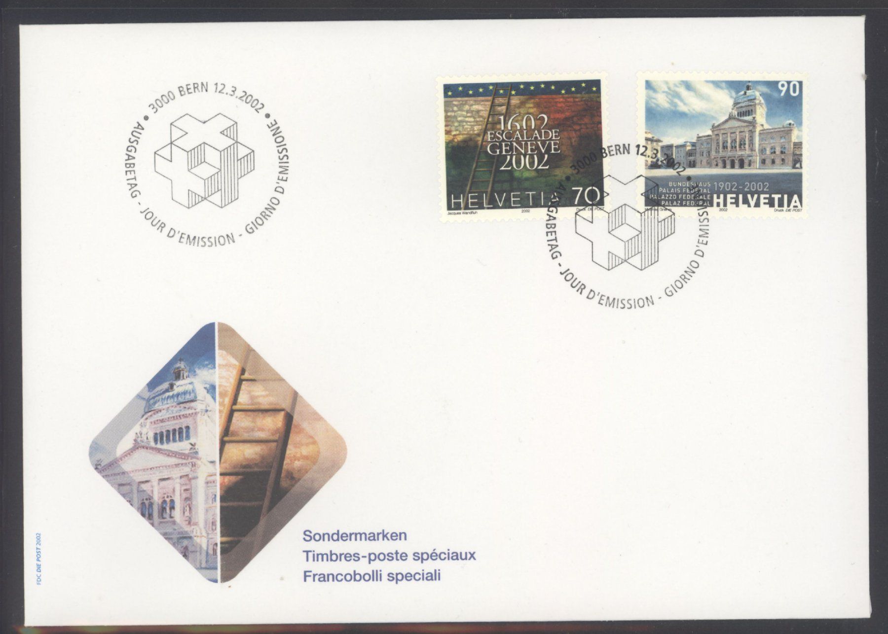 Tutti i francobolli: 2002, FDC, Sondermarken – Usato da Willisau venduto da Vollstempel