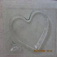 Glasplatte Herz ca. 27.5 x 27.5 cm siehe bilder