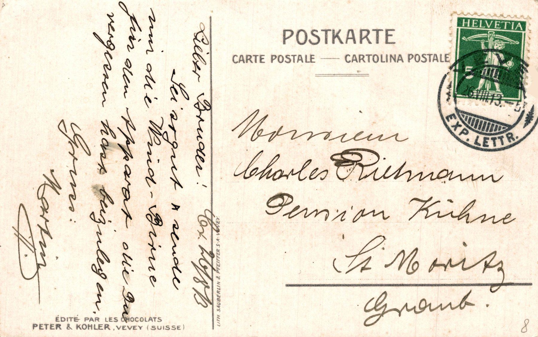 Cartoline postali: Château d'Aigle – Usato da Bronschhofen venduto da Astore 1