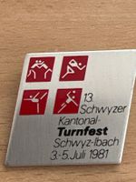 13. Schwyzer Kantonal-Turnfest 1981 -  Anstecknadel