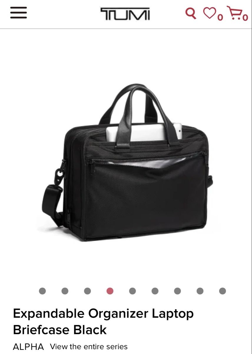 Tumi Valigie & Borse: TUMI Alpha 3  Expandable Organizer Laptop Briefcase Black – Usato da Vevey venduto da Lakeside-trade 2