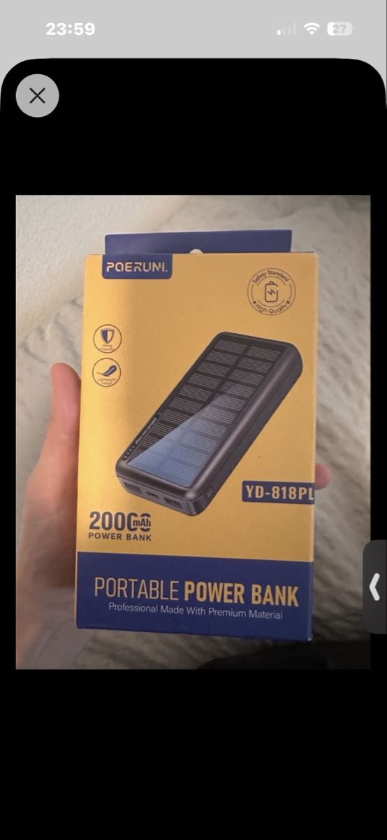 Ladegeräte:  Power Bank Solar 20000mAh – Neu und originalverpackt aus Dietikon von sal_zdn5