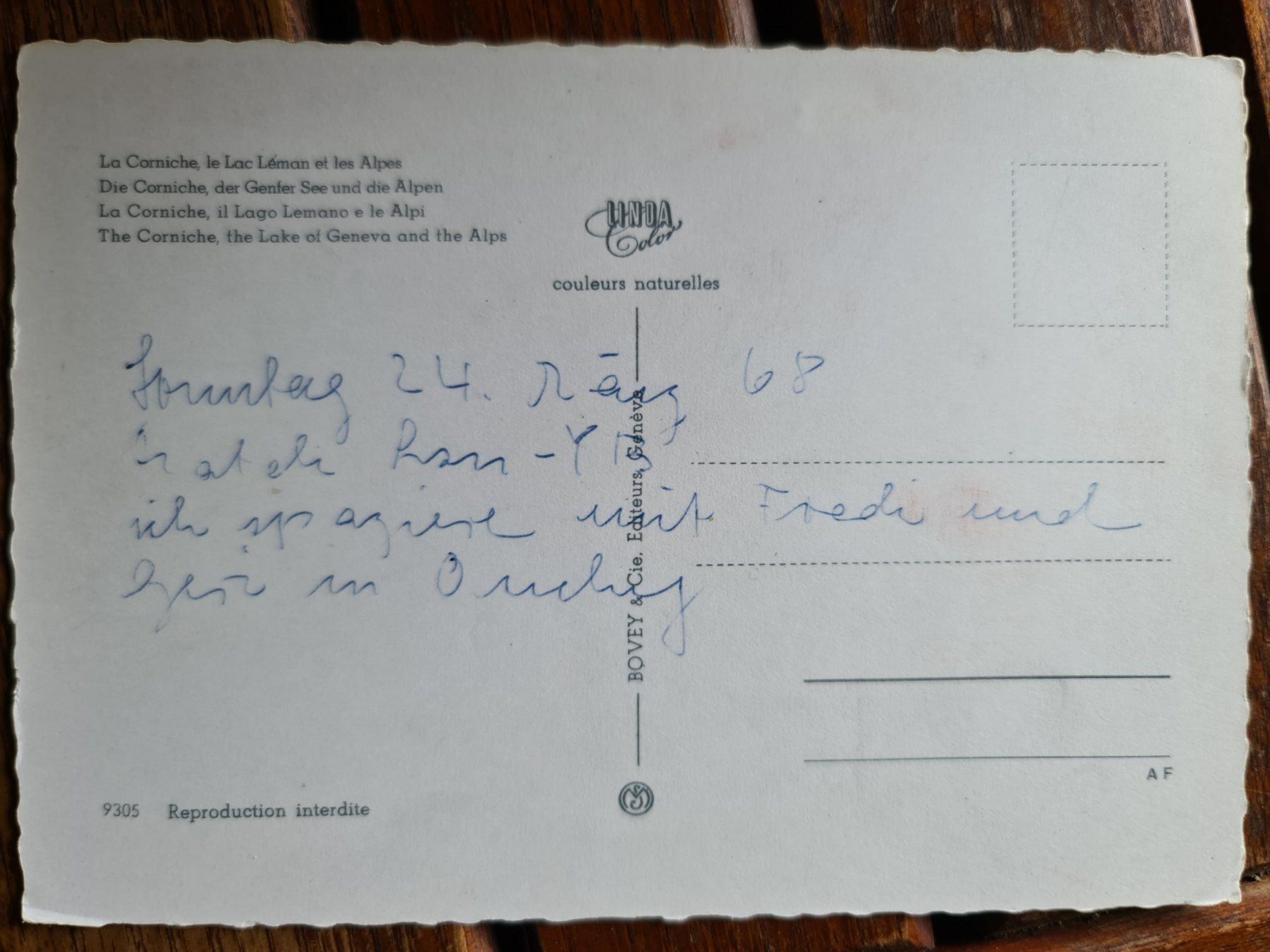 Cartoline postali: Ansichtskarte Corniche Genfer See – Usato da Dintikon venduto da Vexi 1