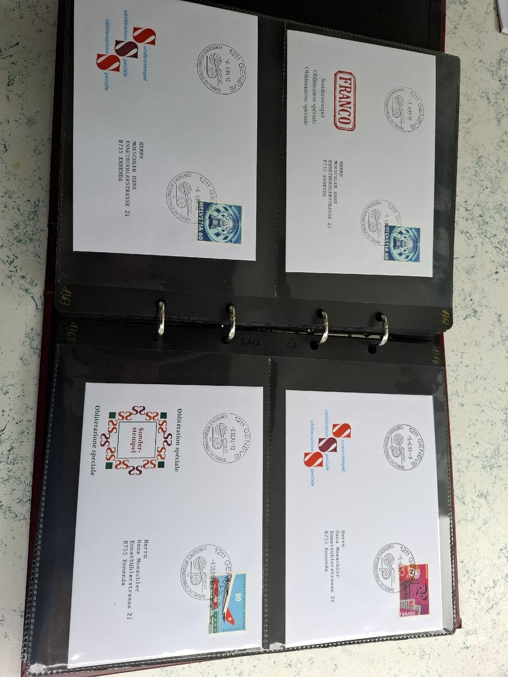 Tutti i francobolli: Briefe Werbe/Sonderstempel Kt.Genf – Usato da Glarus venduto da Strubeli0 8